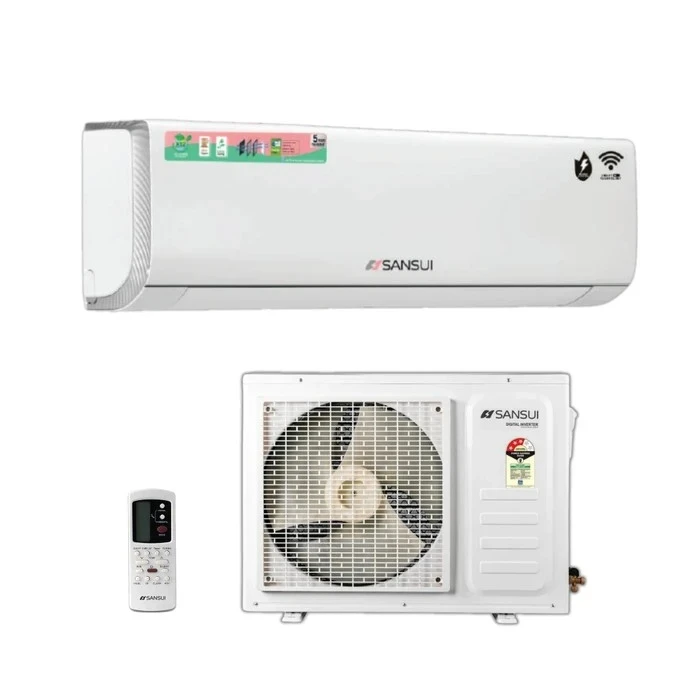 SANSUI SSZ 18.CX18-IHW 1.5 Ton Deluxe Split Inverter Wifi AC | Multi Point Cooling Logic | Blue Fin Evaporator | Vitamin C & Silverion Filter