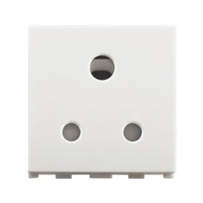 Panasonic 6A 2M 3-Pin Round Socket (ISI Mark) | Flame-Retardant Polycarbonate | WIPM113214