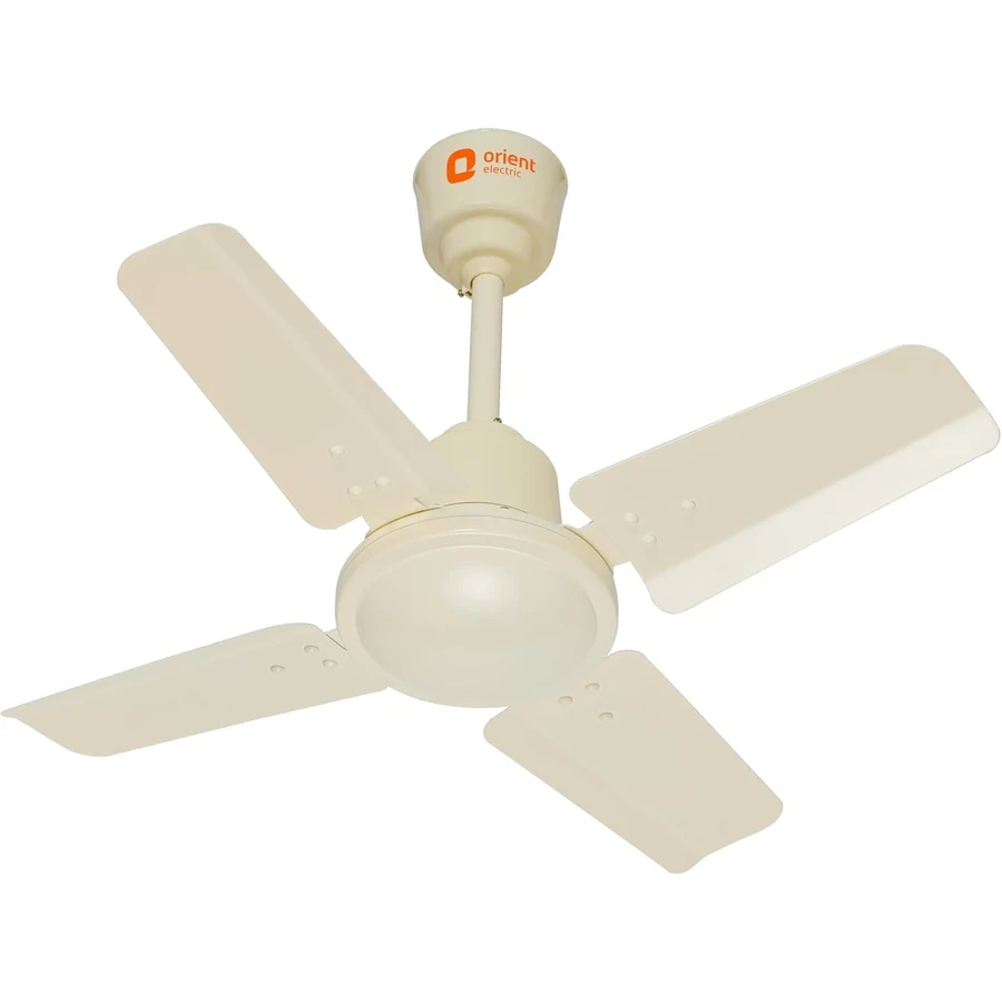 Orient New Air Ceiling Fan 60 Watts | 24 Inch Sweep | App-Operable | Ultra-Quiet 16dB | Powder-Coated Aluminum Blades | White/Brown