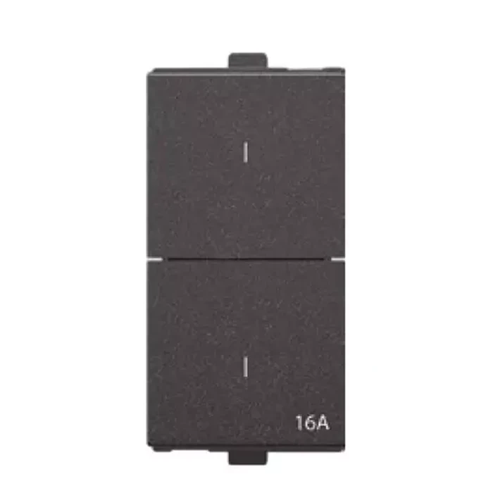 Anchor Penta Modular 16AX 2-Way Flat Switch | Model 65148B | 1M Black Slim Logic | 200W SBL Load Capacity