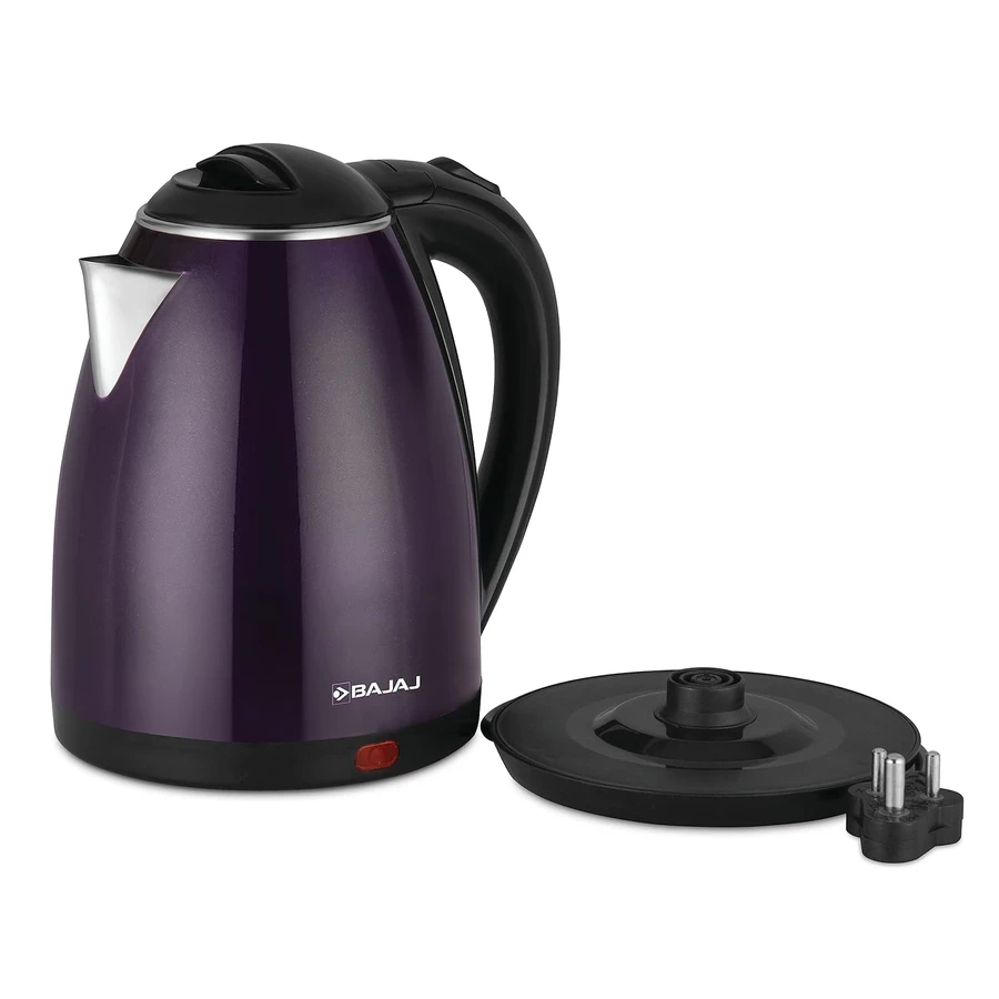 Bajaj KTP 1.8 L (670114) Electric Kettle | 1.8L Capacity | Double Wall Insulation | Boil Dry Protection | Purple & Black