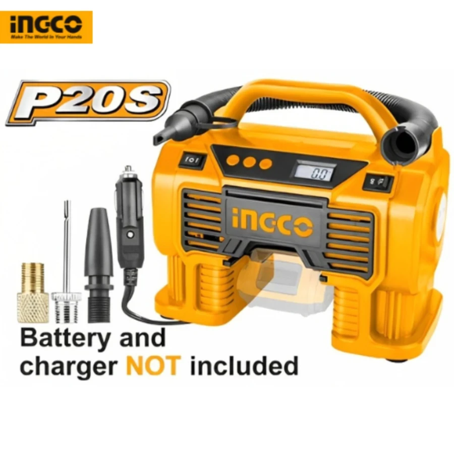 Lithium-Ion Auto Air Compressor | CACLI2002 | 20V Max | High-Pressure Dual-Power System