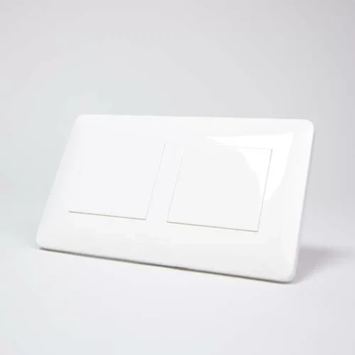 Panasonic WDBA8020-N 2-Gang Blank Plate | Dual-Module Finishing Shield | High-Impact Flame Retardant Polycarbonate