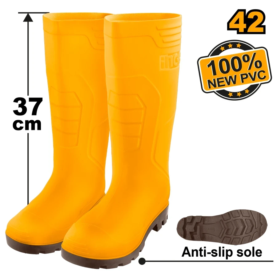 Professional Industrial Rain Boots (Size 42) | SSH092L42 | Heavy-Duty PVC Series