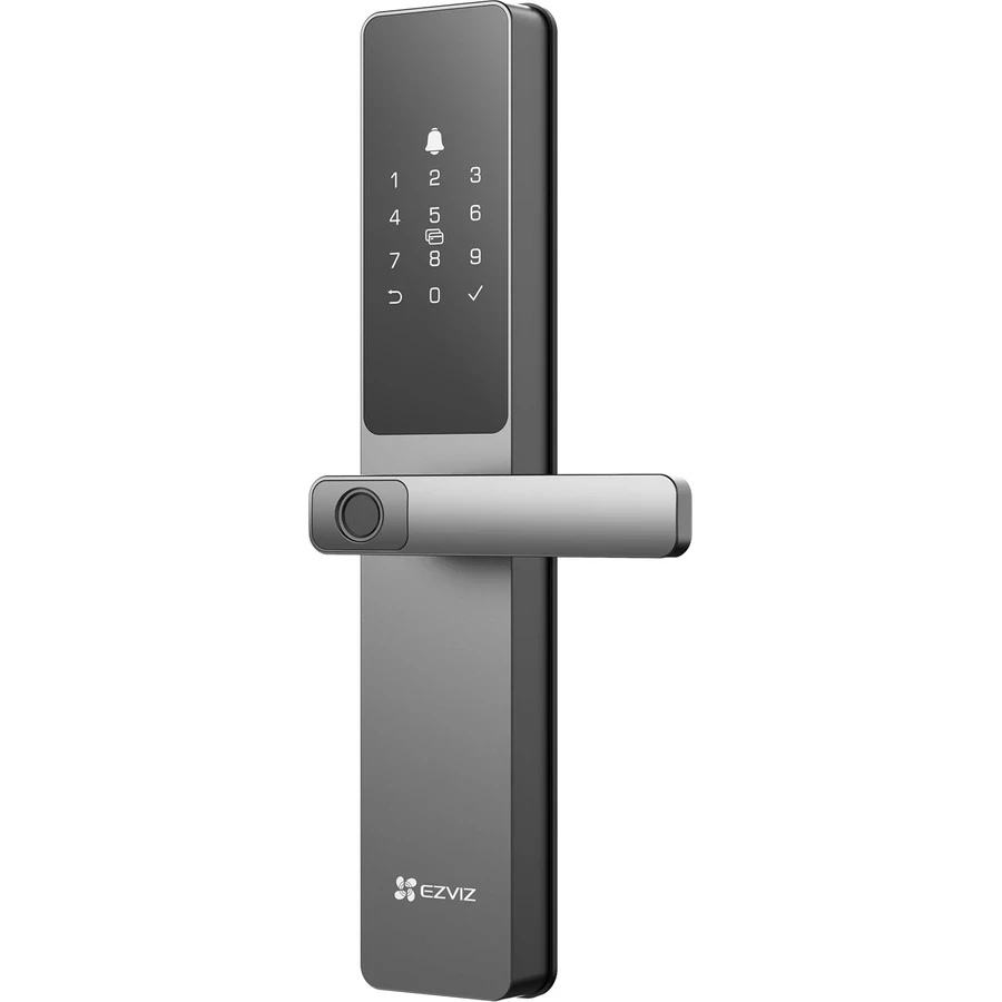 EZVIZ DL05 Smart Fingerprint Wi-Fi Door Lock - 7-in-1 Keyless Entry, Aluminum Alloy Panel, Metallic Grey