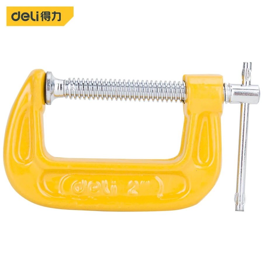 DL-G202 Mini Heavy Duty G Clamp 2" - Durable Steel Construction, Essential C-Clamp for Small-Scale Assembly, Model Making, and Detailed Craft Work