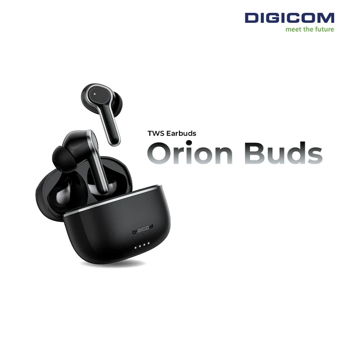 Digicom Orion ANC TWS Earbuds | 50-Hour Playtime Logic | Pro Bass X & 12mm Drivers | Dual Pairing & IPX5 Water Resistant