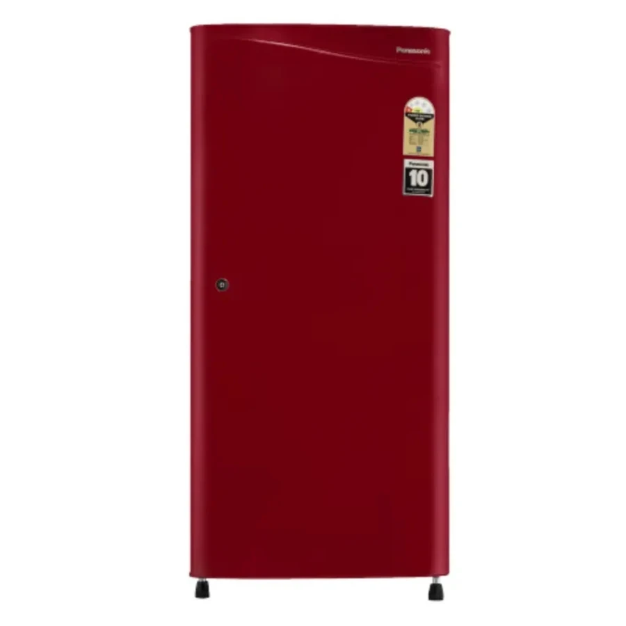 Panasonic NR-A202BURX 190L Single Door Refrigerator | Direct Cool | Fast Freezing Compartment | Interior LED Lighting | Solid Wine Red