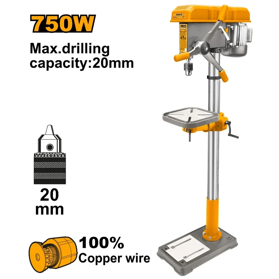INGCO 750W Industrial Drill Press | 16-Speed | DP207505