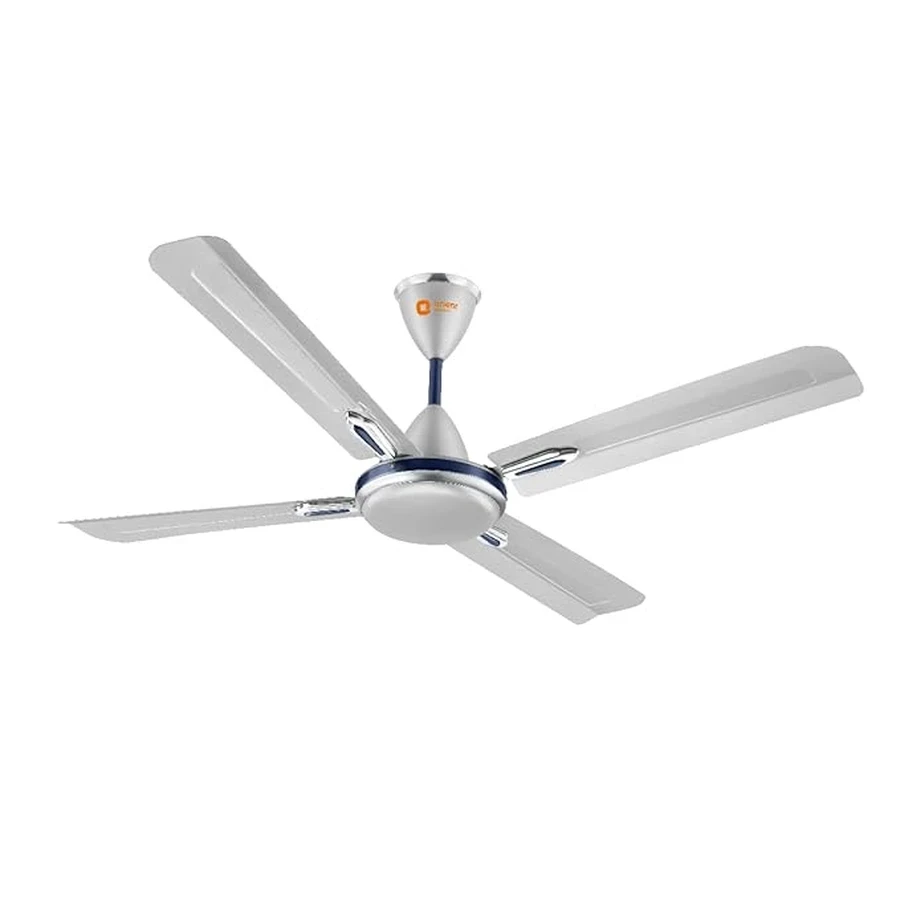 Orient Quadro Ornamental 4-Blade Ceiling Fan 60W | 1200mm | BEE Star Rated | 230 CMM Airflow | Silver Blue, Sea Green, Ivory Cherry & Golden Chocolate