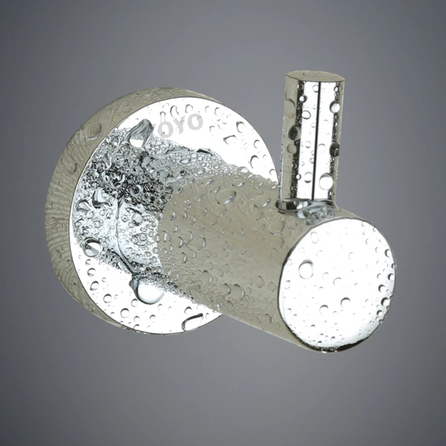 TOYO 11301 Premium Single Robe Hook - 56 Grade Full Brass, Die-Forged, High Grade Chrome Plated Finish