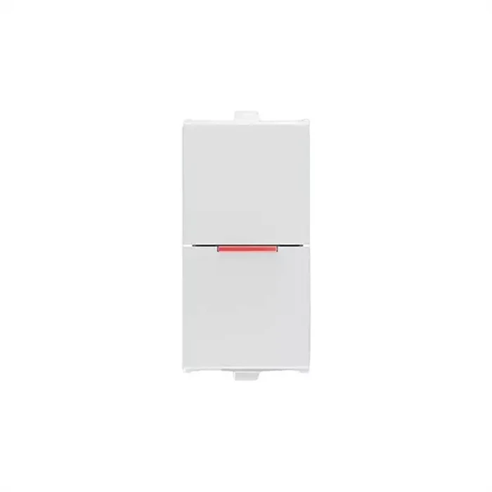 Anchor Penta 65141 6A 1-Way Flat Switch | 1M Modular Size | Sleek Space-Saving Logic | Professional White Finish