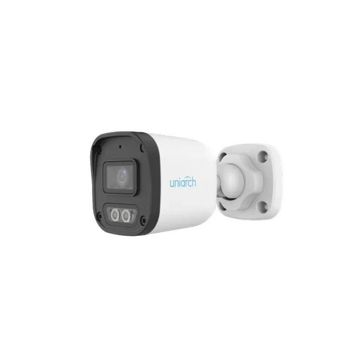 Uniarch 4MP Fixed Dual Light Mini Bullet IP Camera with ColorHunter, 30m Smart IR & 15m Warm Light, Human Body Detection 2.0 & Built-In Mic | Model No. IPC-B134-AF40-DL-ECO