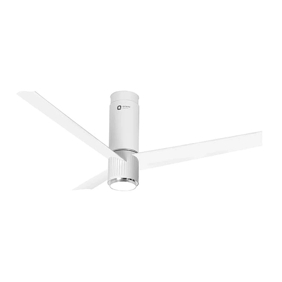 Orient AeroSlim BLDC IOT Ceiling Fan 40 Watts | 1200mm ABS Blades | 260 CMM Airflow | 3-Tone Underlight | Remote & Voice Control | Marble White