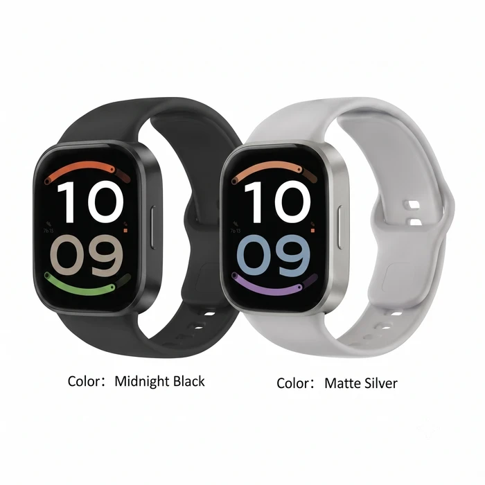 Redmi Watch 6 Active Smartwatch 1.85" 1200-Nit AMOLED Display with Bluetooth Calling, Continuous SpO2/Heart Rate Monitoring & 18-Day Battery Life (Black / Silver) | Redmi Watch 6 Active