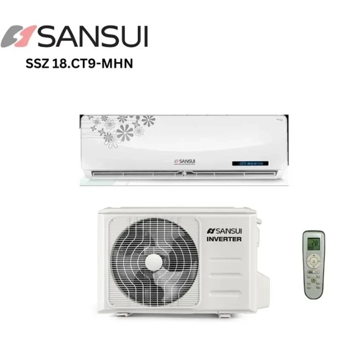 SANSUI SSZ 18.CT9-MHN 1.5 Ton Deluxe Split AC | 18000 BTU Cooling & Heating Logic | LED Display & Auto Air Swing