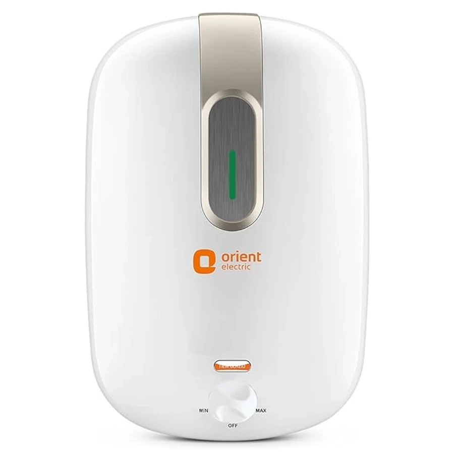 Orient New Glazio Water Heater | 10L, 15L & 25L Capacity | 4-Star Rated | 2000W | 8 Bar Pressure | Glassline Tank | White-Grey