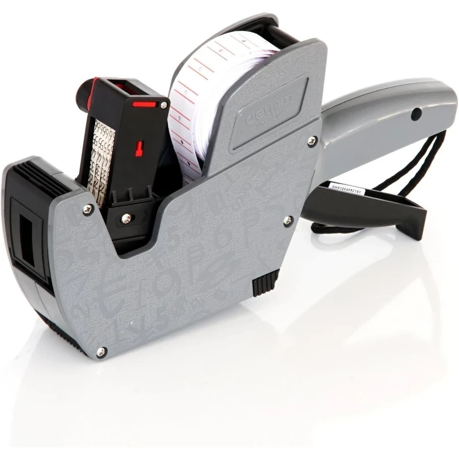 Deli Portable Price Label Gun E7504 - Jam-Free Dispensing, Comfort Handle, High Quality Marking, and Monochrome Output