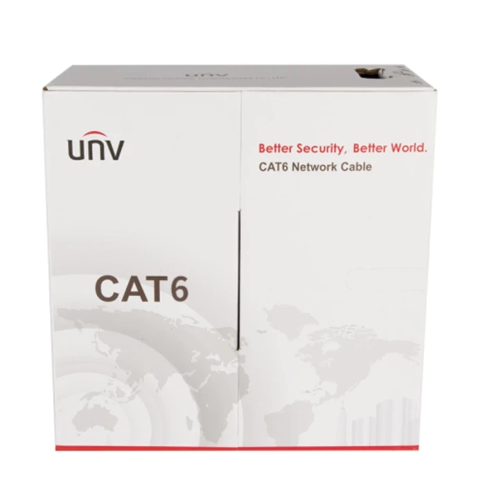 UNV Cat6 UTP 24 AWG CCA Indoor Bulk Cable Roll (305 Meters) with HDPE Insulation | CAB-LC3100B-E1-CCA-IN