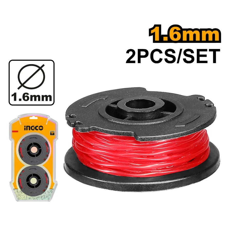 INGCO Replacement Line Spool (2-Piece Set) | 1.6mm Spiral Line | ALS1601