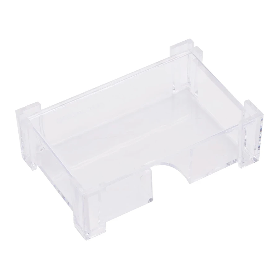 Deli Business Card Holder E7621 - Top View Access, Durable Transparent GPPS Material, Desktop Display (103x68x34mm)