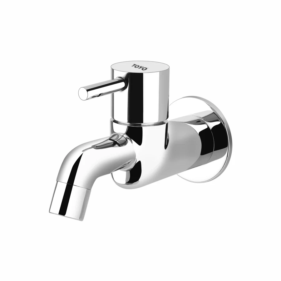 TOYO RU-51301 Standard Bib Cock - Premium Brass Body, CP Chrome Finish, Single Water Supply Tap