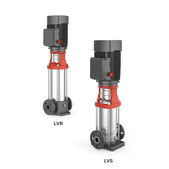 LVS / LVR Heavy-Duty Stainless Steel Vertical Multistage Pump | High-Pressure In-Line Clean Water Booster for High-Rise Buildings, RO Systems, Boilers & Fire-Fighting | LVS/LVR Series