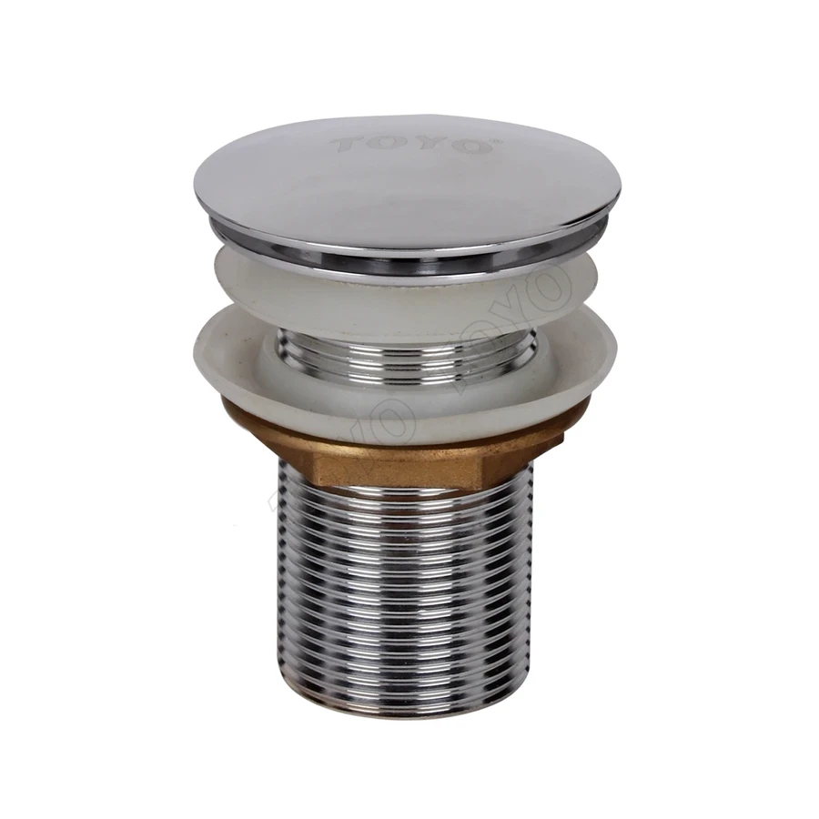 TOYO 23011 Full Brass Popup Waste Coupling - Heavy-Duty Design, Golden Finish, 80mm Height