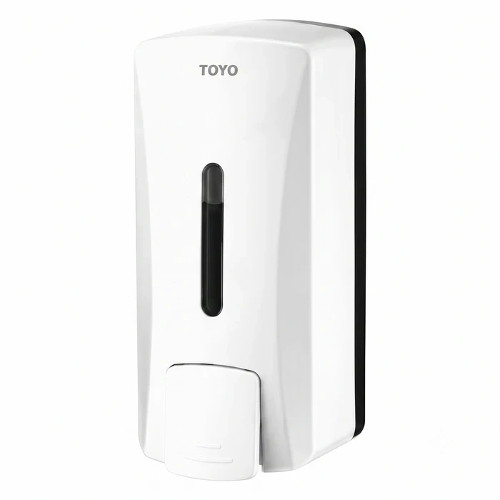 Toyo Commercial Wall-Mounted Manual Liquid Soap Dispenser with White Finish & 1000ml Capacity | TOYO-1623