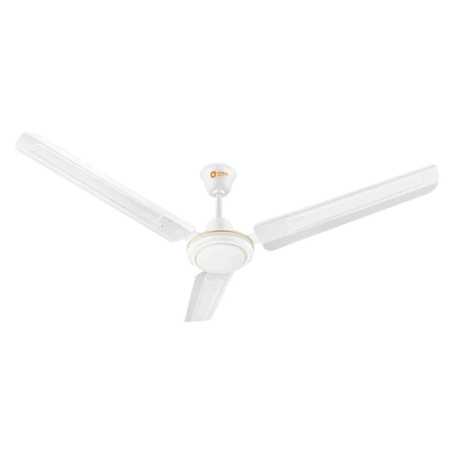 Orient Rapid Air High-Speed Ceiling Fan 1200mm | 52W Energy Efficient | 380 RPM | 210 CMM Airflow | Brown & White