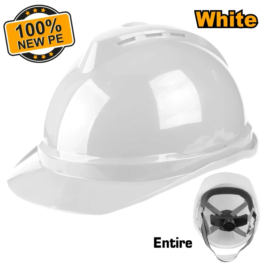 Professional Industrial Safety Helmet (White) | HSH202 | 8-Point Ratchet Series