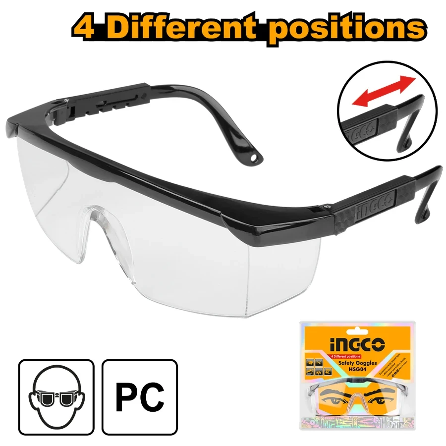 Professional Adjustable Safety Goggles | HSG04 | Integrated Flank Protection
