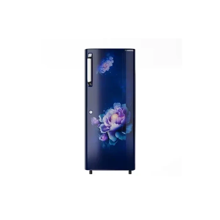 Panasonic 197 Litre Single Door Direct-Cool Refrigerator | Becky Flower Blue Fridge with AG Clean Deodoriser, Antibacterial Gasket & Toughened Glass Shelves | NR-A201BTAN