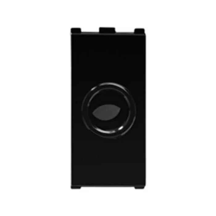 Panasonic Europa 1-Module Modular Cord Outlet with Cable Grip | Heavy-Duty Cable Strain Relief & Pass-Through Plate in Premium Black | WIPM3023GB