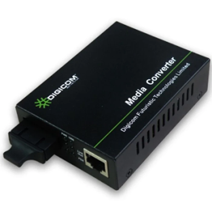 Digicom DG-8110SB-11-20A/B Media Converter | 20 KM Single Mode Logic | 10/100/1000Mbps Gigabit RJ45 | Professional Fiber Link