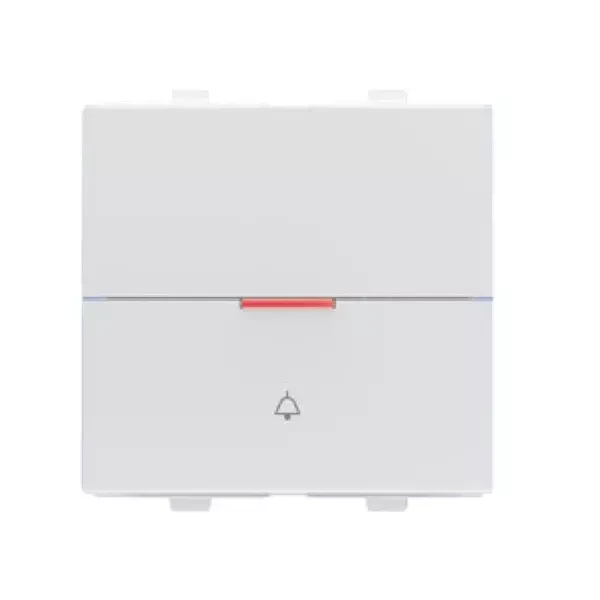 Anchor Penta Modular 6A Bell Push Switch | Model 65166 | 2M Wide Format Flat Logic | 1 Lakh Operations Durability