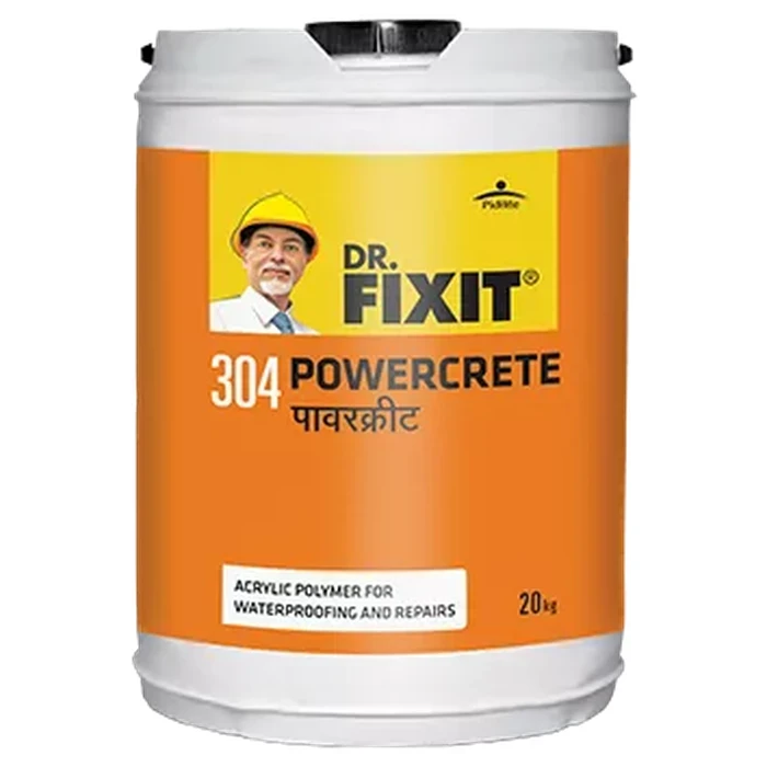 Dr. Fixit Powercrete Polymer Modified Waterproofing System | For Terraces, Wet Areas & Exterior Coating | Breathable & Salt Resistant Logic | 20Kg