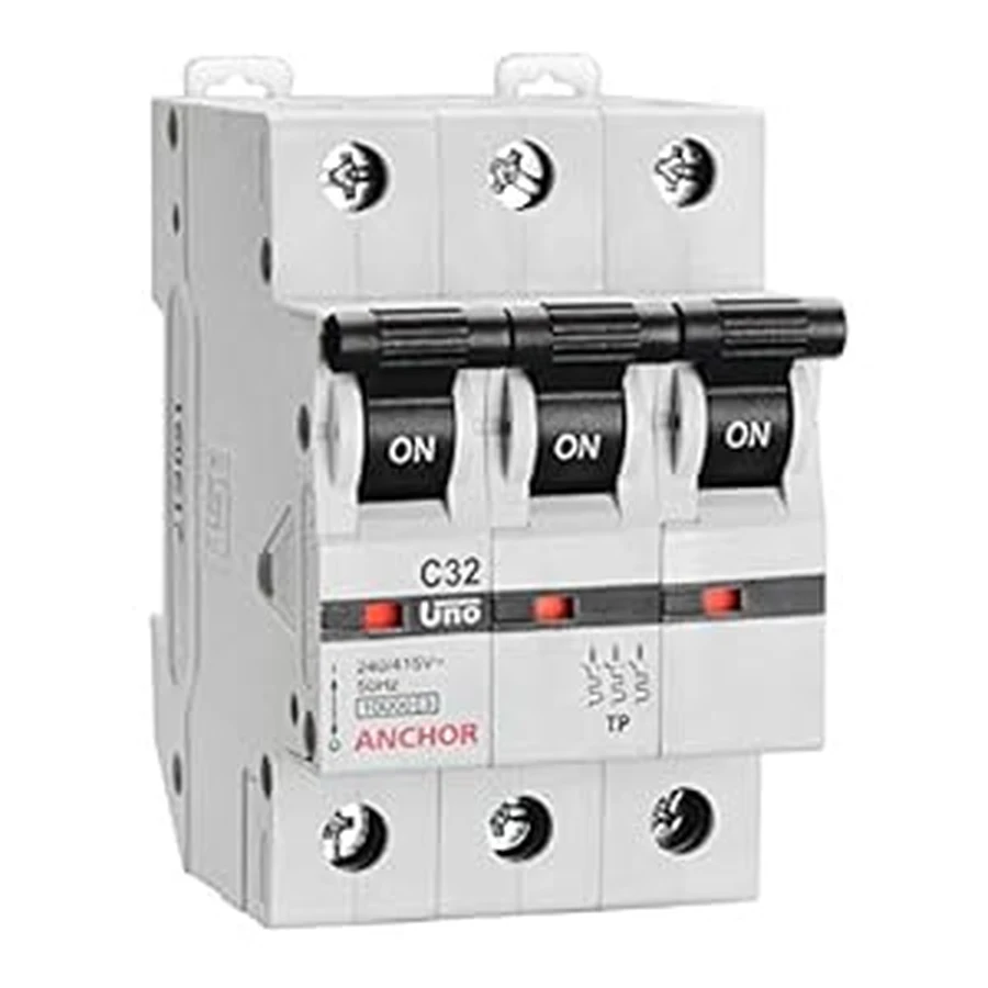 Anchor UNO SP MCB 16A 'C' Curve 98027 - Single Pole, Standard Circuit Breaker Type, Wall Mount for General Circuits