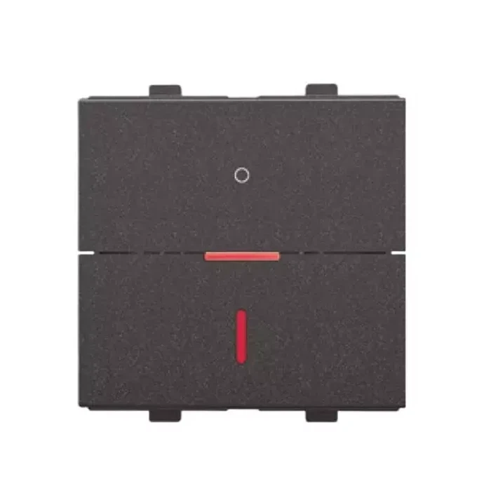 Anchor Penta Modular 32A Double Pole Switch | Model 65149B | 2M Black Flat Slim Logic | Status Indicator & 1 Lakh Operations