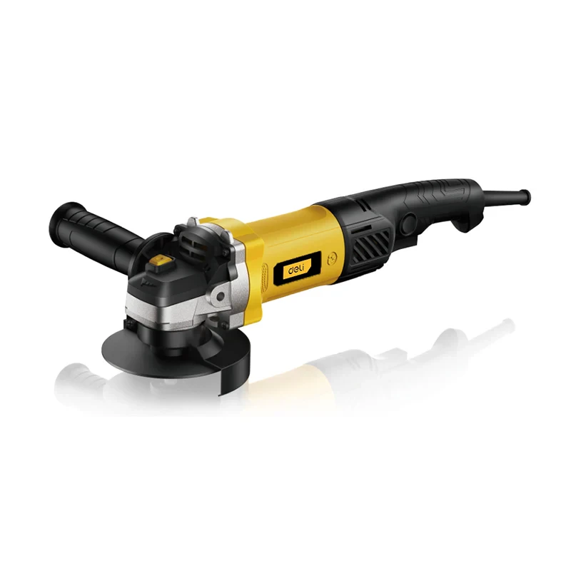 Deli 1100W Professional 125mm Angle Grinder | Heavy-Duty 11000rpm All-Copper Motor Disc Grinder with Long Rear Handle, Lock-On Switch & M14 Spindle | EDL-JM125-E3