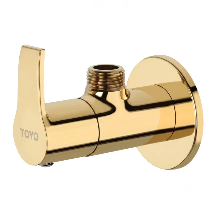 Toyo Golden Angle Valve with Brass Handle & Wall Flange | AL-56204