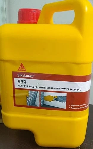 SIKA SBR Latex 5 Kg - Styrene Butadiene Rubber Emulsion for High-Performance Waterproofing, Bonding, and Polymer Mortar Admixture (White)