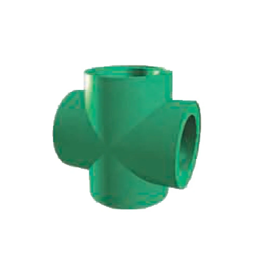 ITPF PPR Cross Tees | PN25 High-Pressure Rated | 20mm to 40mm Sizes | Seamless Fusion-Welded Four-Way Branch Connectors for Professional Plumbing Manifolds