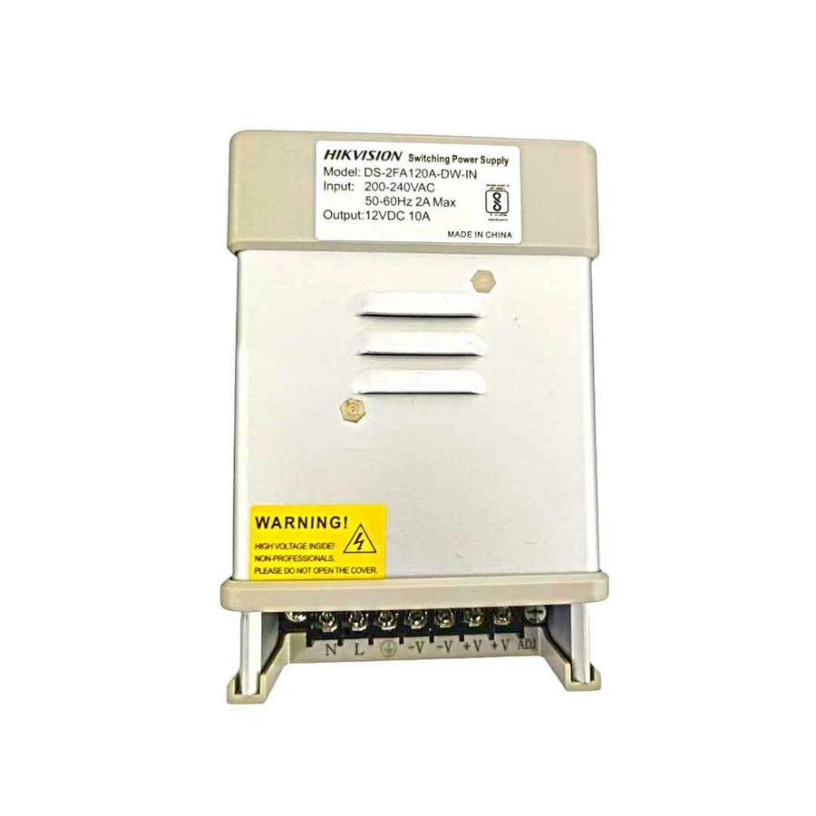 Hikvision DS-2FA120A-DW-IN 12V 10A 120W SMPS Power Supply | Centralized CCTV Power Box | Wired Connection | Durable Metal Case