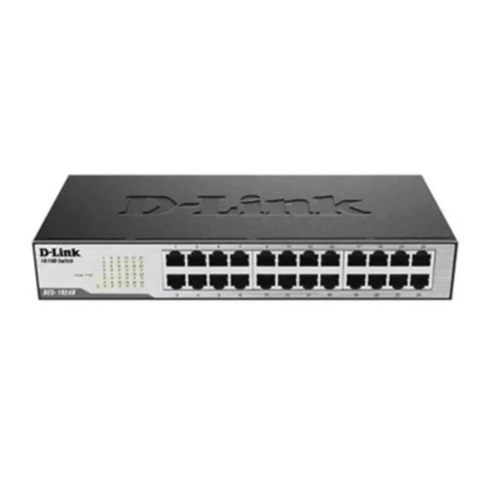Digicom 24-Port 1U Rack-Mount Gigabit Network Switch | Heavy-Duty Metal Casing 10/100/1000Mbps Plug & Play Ethernet Switch | DG-S1024-F