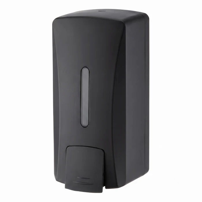 Toyo Commercial Wall-Mounted Manual Liquid Soap Dispenser with Matte Black Finish & 1000ml Capacity | TOYO-1624