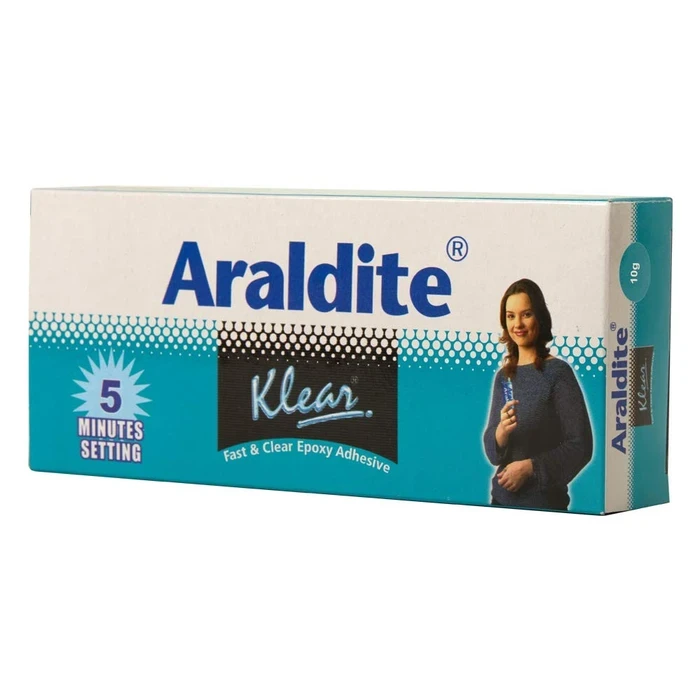 Araldite Klear Fast-Setting Crystal-Clear Two-Component Structural Epoxy Adhesive Range (10g, 90g & 180g Variants)
