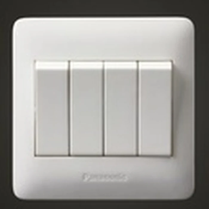 Panasonic WDBA5092-N 1-Gang 4-Device Modular Switch | 10AX 250V~ 2-Way SP Logic | High-Density Flame Retardant Polycarbonate