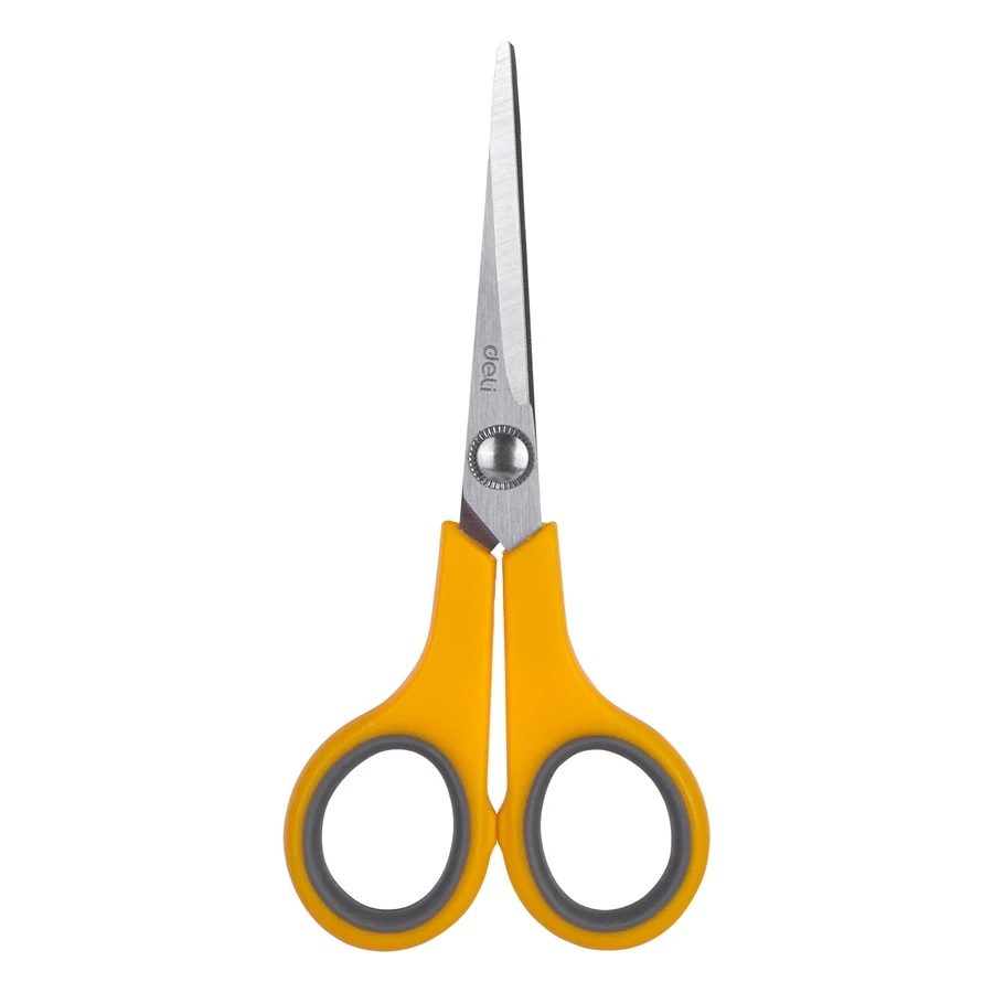 Deli General Purpose Scissors E6005 - 140mm Length, Durable Yellow Handle - SAP 100119095