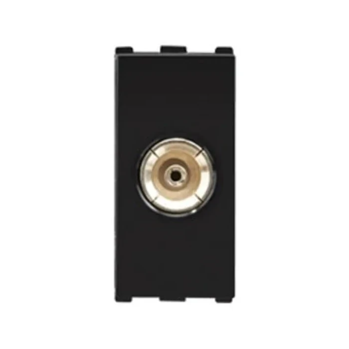 Panasonic Europa 1-Module Coaxial TV Antenna Socket Outlet | Shielded 75-Ohm Cable & Satellite Wall Port in Premium Black | WIPM2501GB